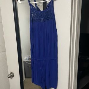 Blue Romper with Pockets